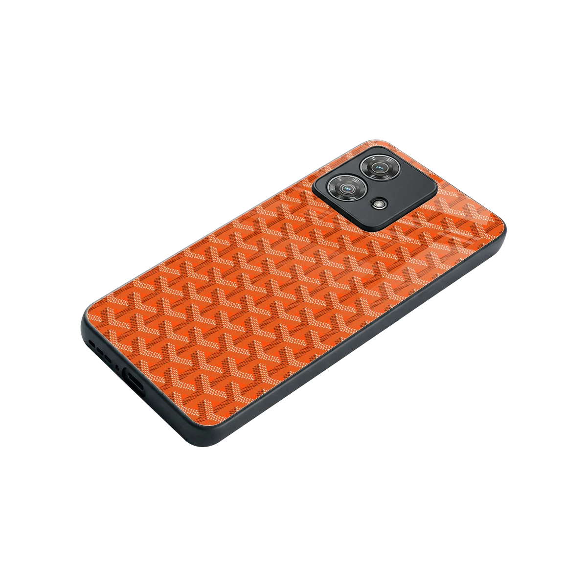 Fusion Wave Orange stylish phone case for motorola edge 40 neo 5g | glossy glass and slim fit