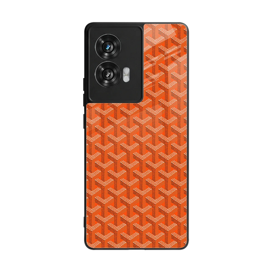 Fusion Wave Orange back phone cover | glass case for motorola edge 50 fusion