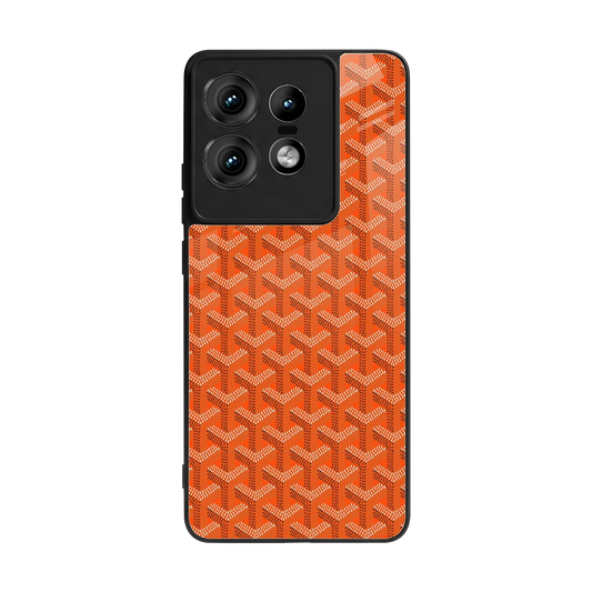Fusion Wave Orange back phone cover | glass case for motorola edge 50 pro