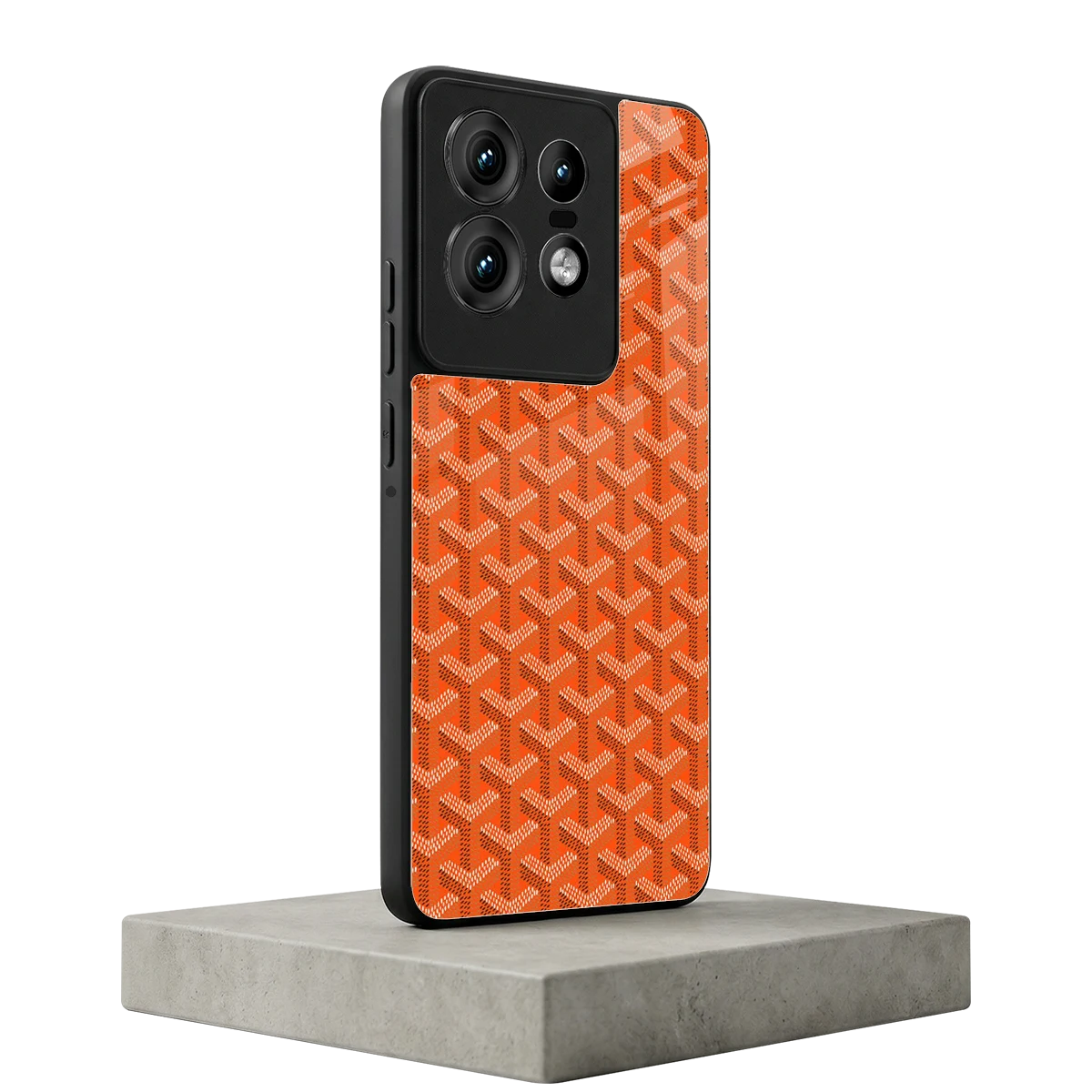 Fusion Wave Orange motorola edge 50 pro mobile cover | shockproof glass phone case