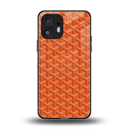 Fusion Wave Orange back phone cover | glass case for nothing phone 2