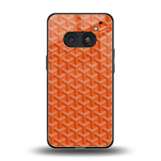Fusion Wave Orange back phone cover | glass case for nothing phone 2a