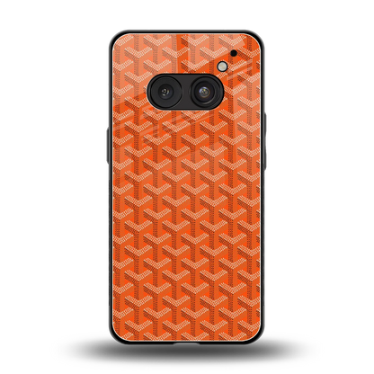 Fusion Wave Orange back phone cover | glass case for nothing phone 2a plus