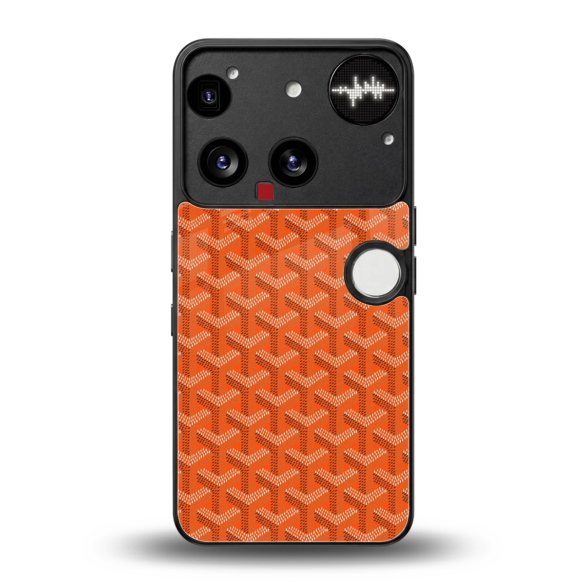 Fusion Wave Orange back phone cover | glass case for nothing phone 3