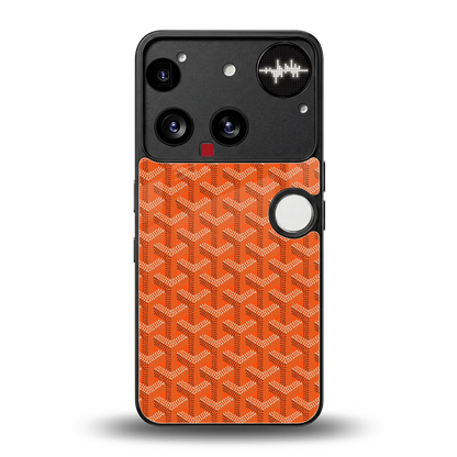 Fusion Wave Orange back phone cover | glass case for nothing phone 3