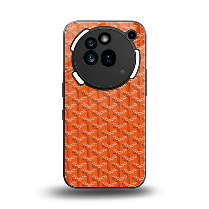 Fusion Wave Orange back phone cover | glass case for nothing phone 3a pro