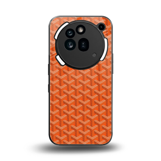 Fusion Wave Orange back phone cover | glass case for nothing phone 3a pro