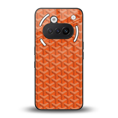 Fusion Wave Orange back phone cover | glass case for nothing phone 3a