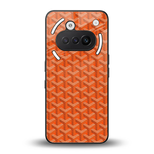 Fusion Wave Orange back phone cover | glass case for nothing phone 3a