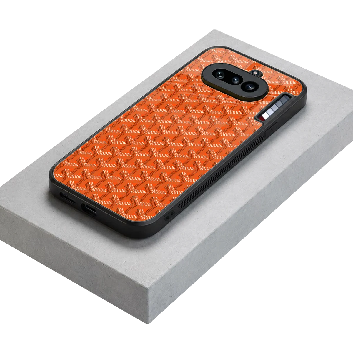 Fusion Wave Orange stylish phone case for nothing phone 4a | glossy glass and slim fit