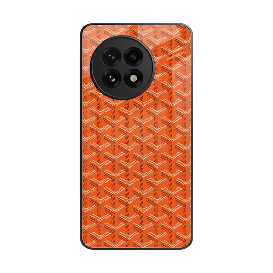 Fusion Wave Orange back phone cover | glass case for oneplus 13r