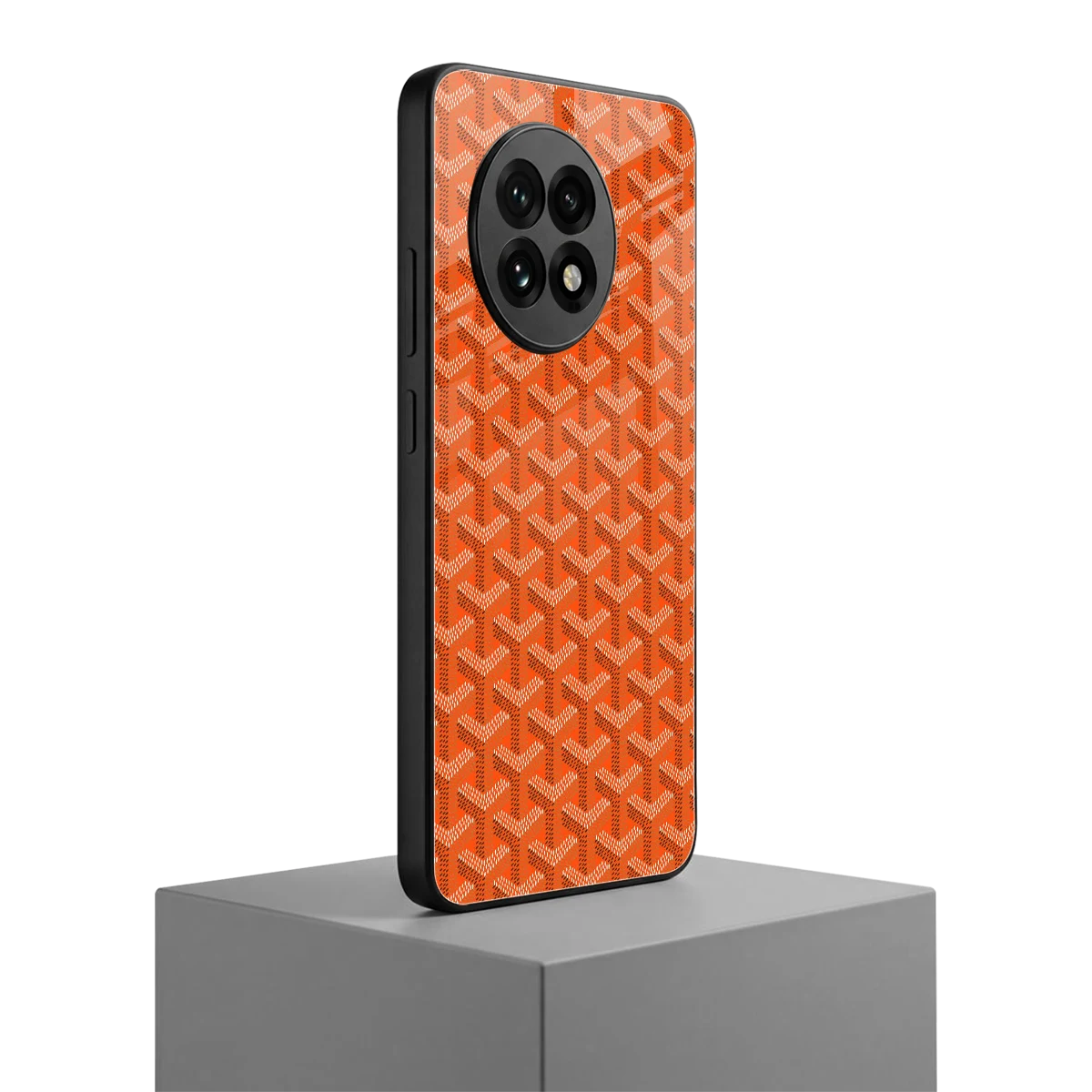 Fusion Wave Orange oneplus 13r mobile cover | shockproof glass phone case