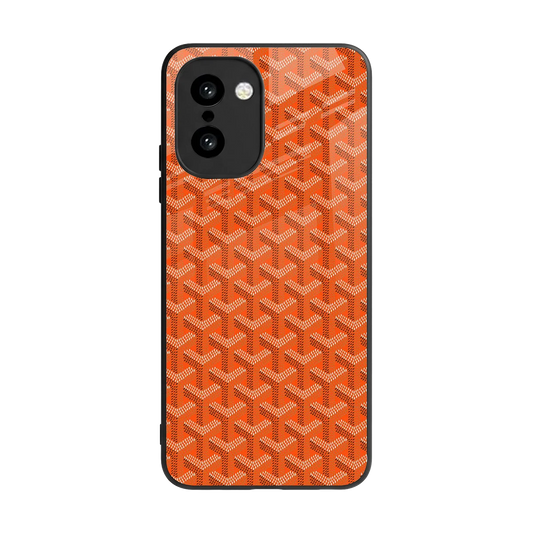 Fusion Wave Orange back phone cover | glass case for oneplus 15r