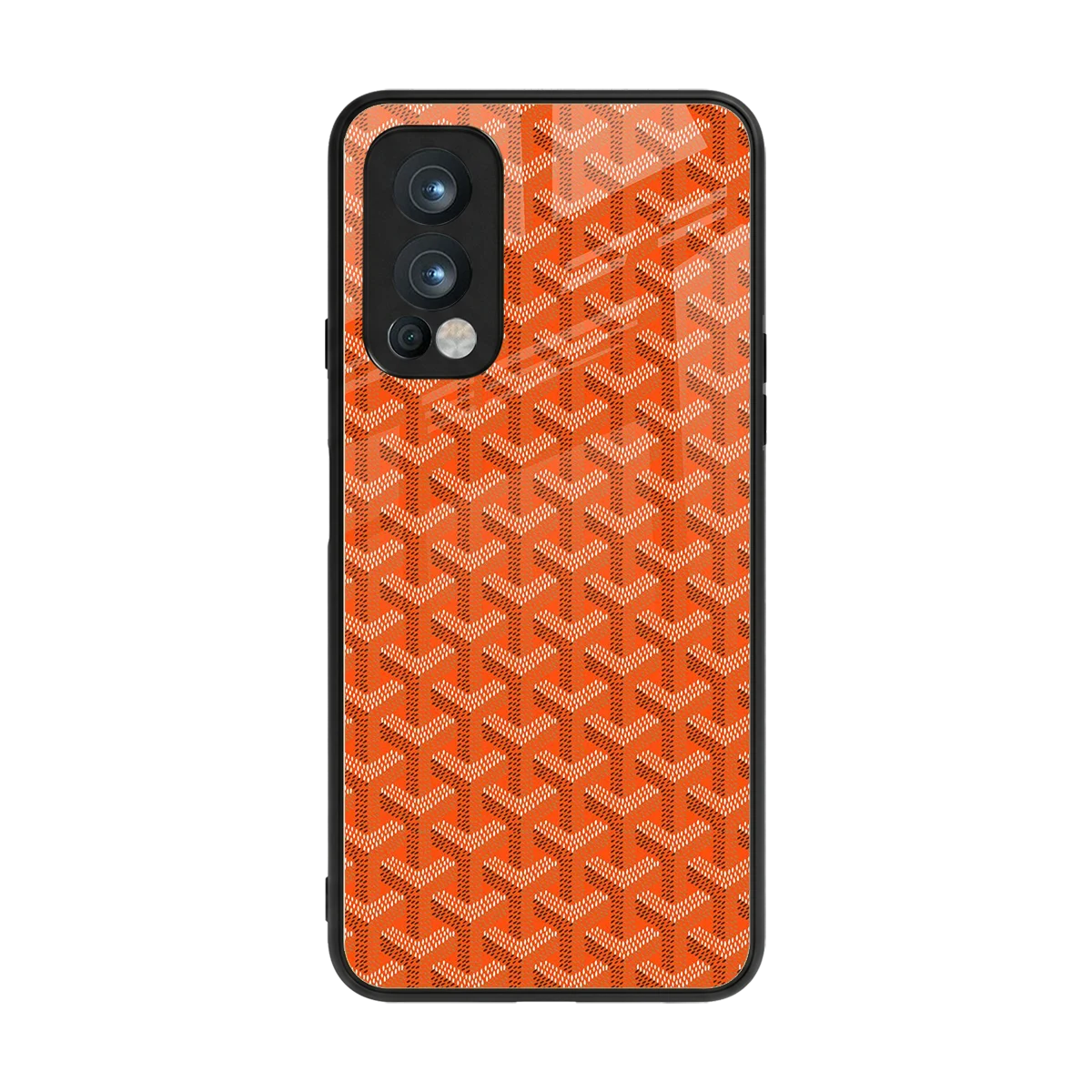 Fusion Wave Orange back phone cover | glass case for oneplus nord 2