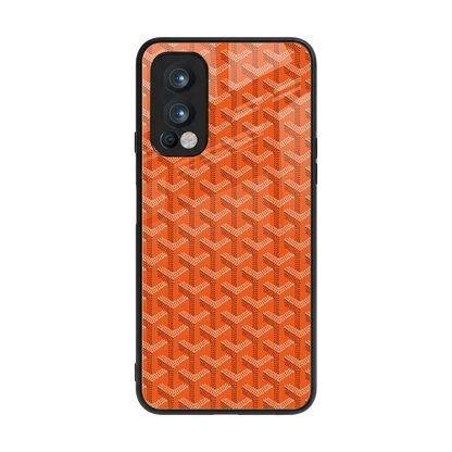 Fusion Wave Orange back phone cover | glass case for oneplus nord 2