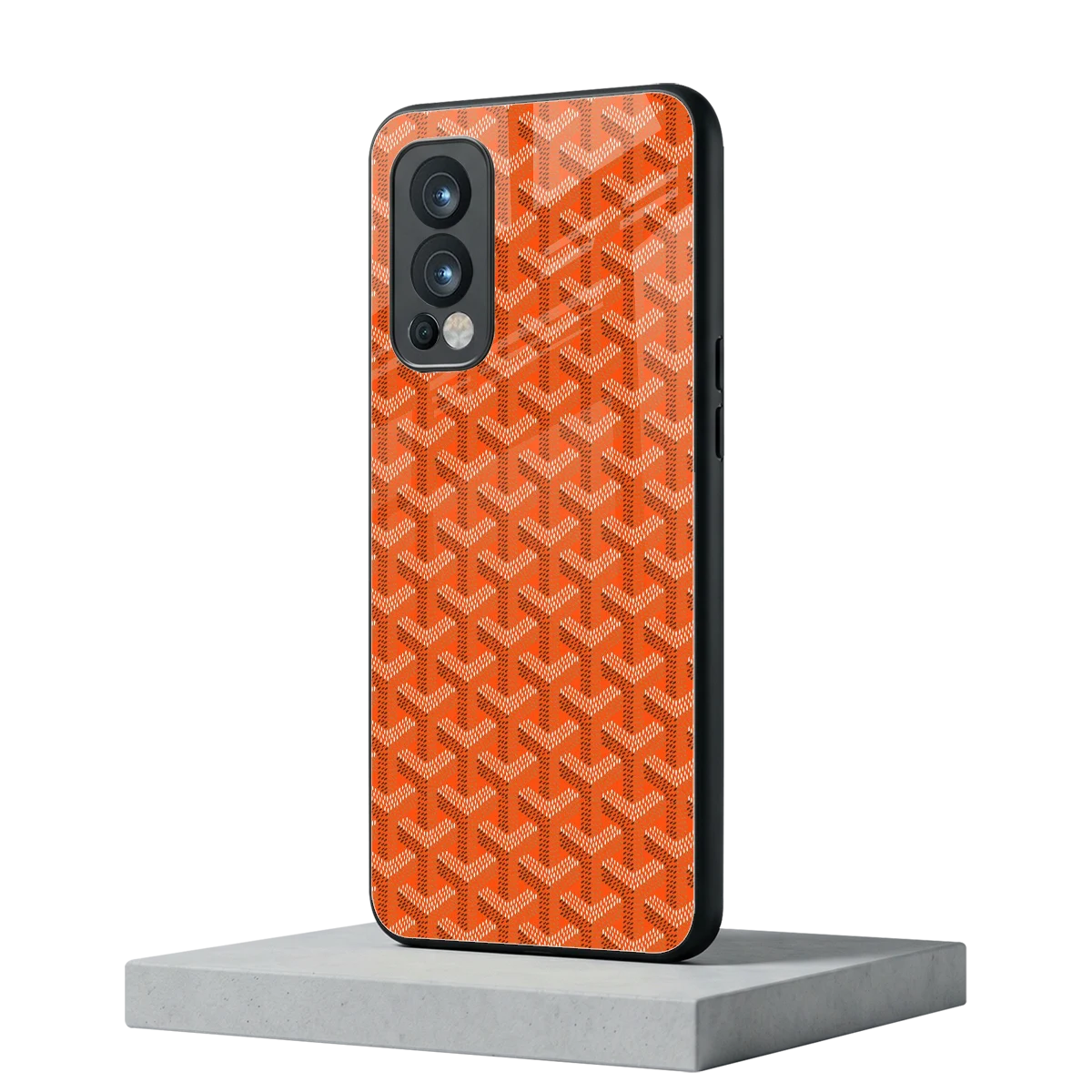 Fusion Wave Orange oneplus nord 2 mobile cover | shockproof glass phone case
