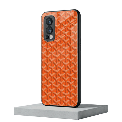 Fusion Wave Orange oneplus nord 2 mobile cover | shockproof glass phone case