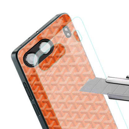 Fusion Wave Orange stylish phone case for oneplus nord 4 | glossy glass and slim fit