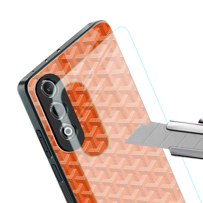 Fusion Wave Orange stylish phone case for oneplus nord ce 4 | glossy glass and slim fit