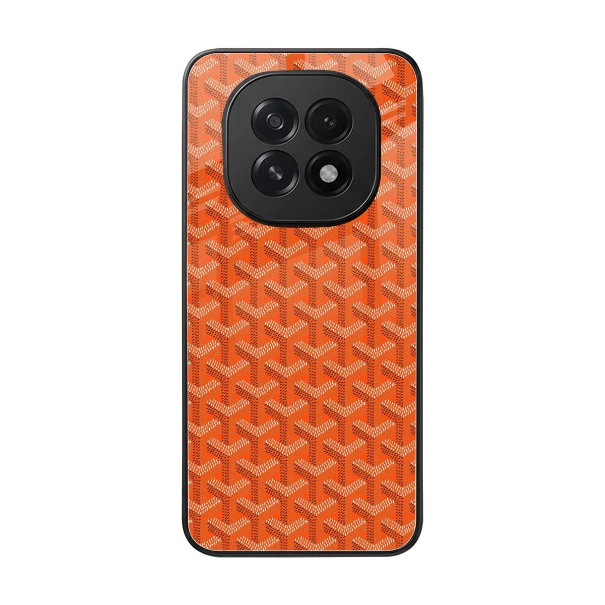 Fusion Wave Orange back phone cover | glass case for oppo f29 5g