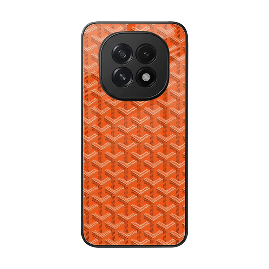 Fusion Wave Orange back phone cover | glass case for oppo f29 5g