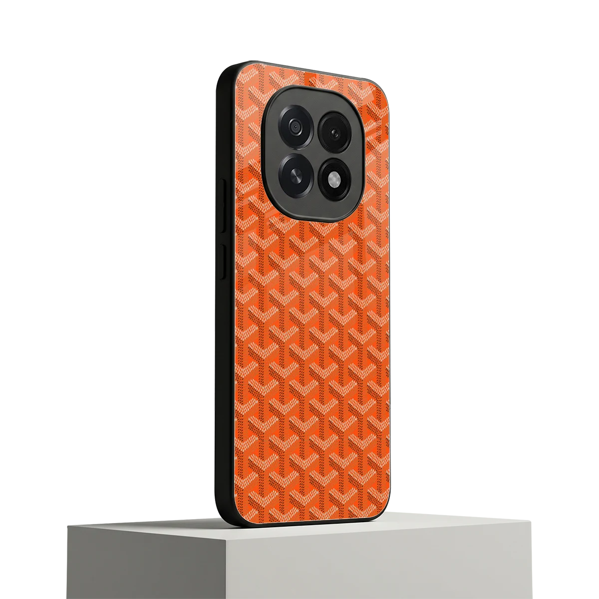 Fusion Wave Orange oppo f29 5g mobile cover | shockproof glass phone case