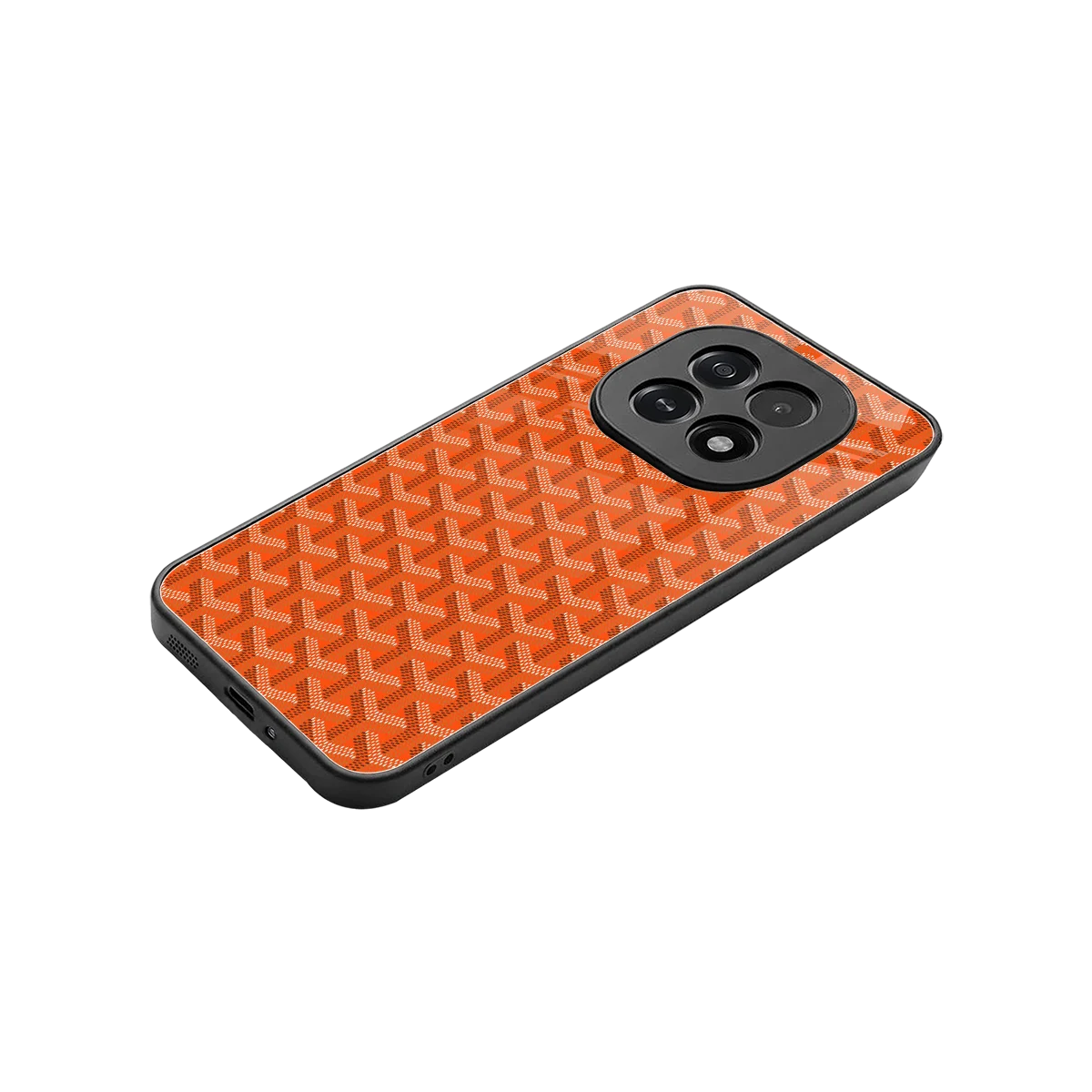 Fusion Wave Orange stylish phone case for oppo f29 5g | glossy glass and slim fit