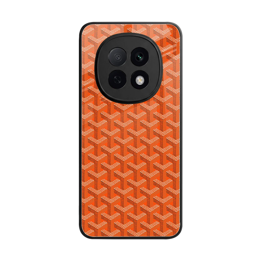 Fusion Wave Orange back phone cover | glass case for oppo f29 pro 5g