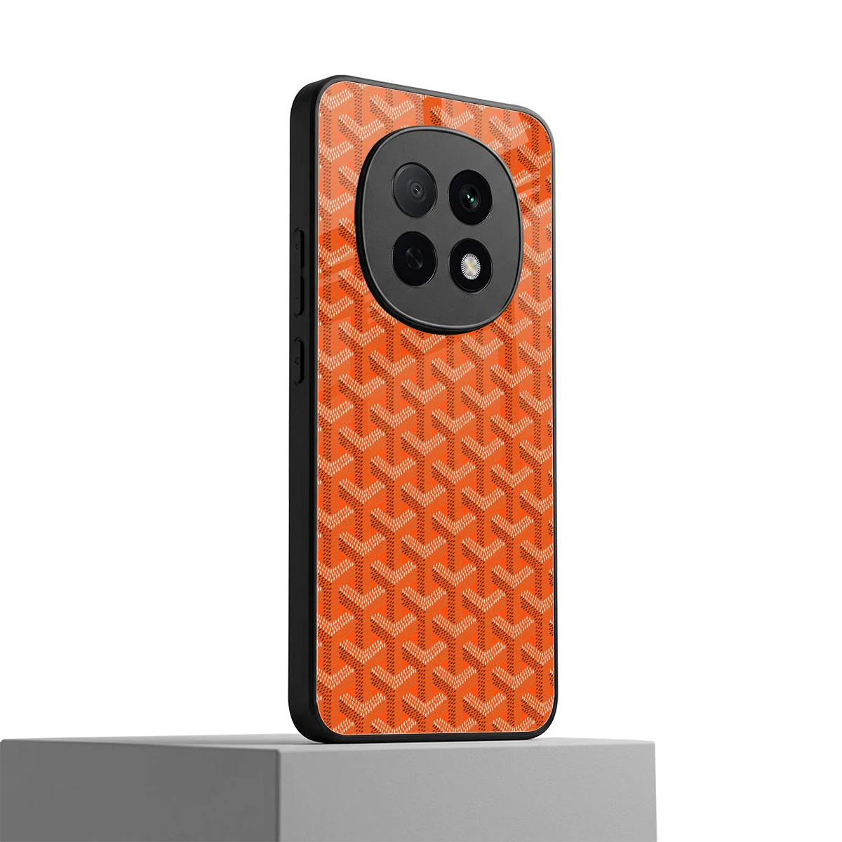 Fusion Wave Orange oppo f29 pro 5g mobile cover | shockproof glass phone case