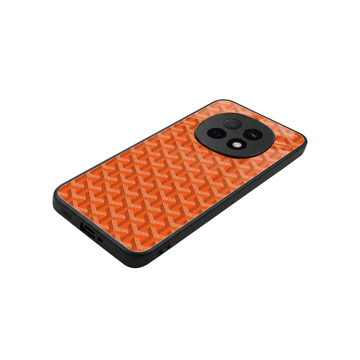 Fusion Wave Orange stylish phone case for oppo f29 pro 5g | glossy glass and slim fit