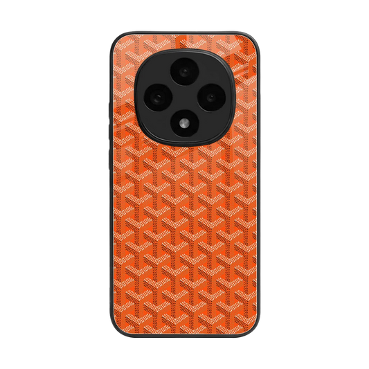 Fusion Wave Orange back phone cover | glass case for oppo f31 pro 5g
