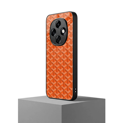 Fusion Wave Orange oppo f31 pro 5g mobile cover | shockproof glass phone case