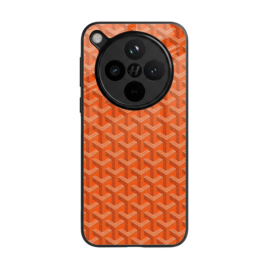Fusion Wave Orange back phone cover | glass case for oppo find x8