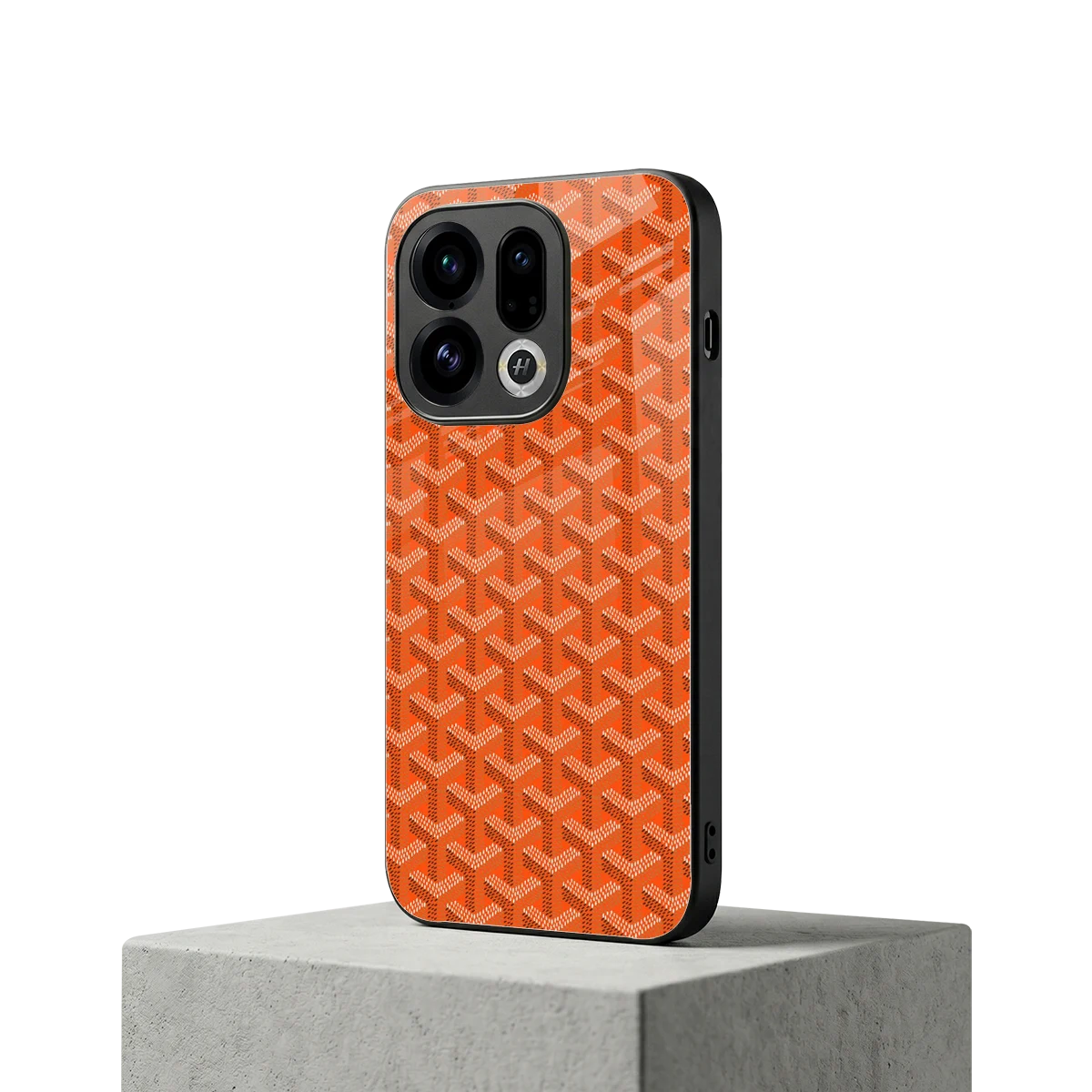 Fusion Wave Orange oppo find x9 mobile cover | shockproof glass phone case