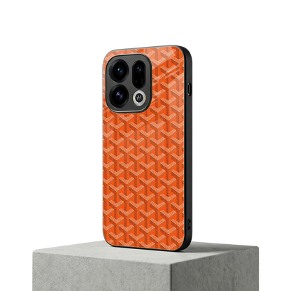 Fusion Wave Orange oppo find x9 mobile cover | shockproof glass phone case