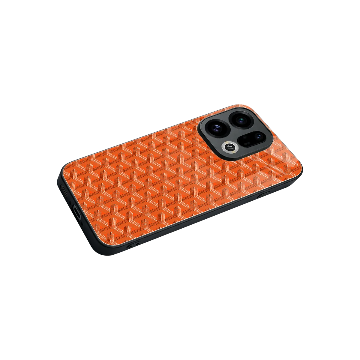 Fusion Wave Orange stylish phone case for oppo find x9 | glossy glass and slim fit