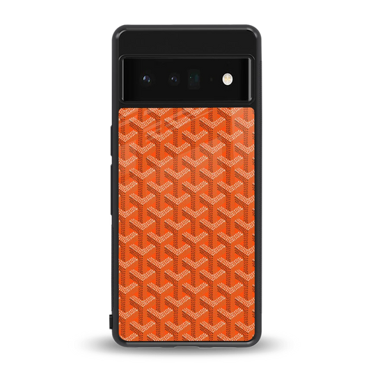 Fusion Wave Orange back phone cover | glass case for google pixel 6 pro