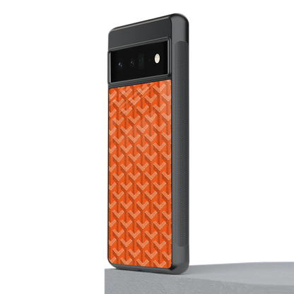 Fusion Wave Orange stylish phone case for google pixel 6 pro | glossy glass and slim fit