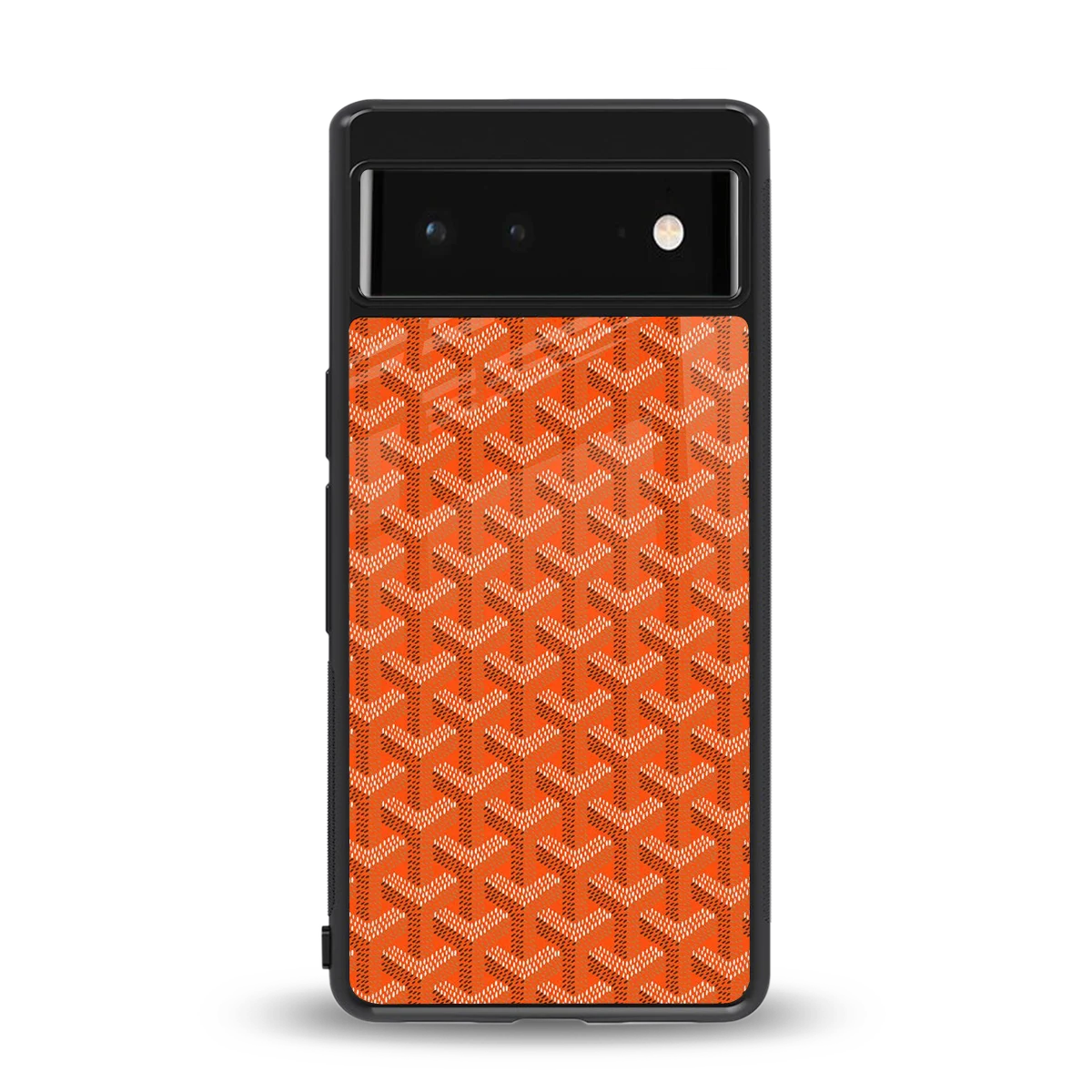 Fusion Wave Orange back phone cover | glass case for google pixel 6