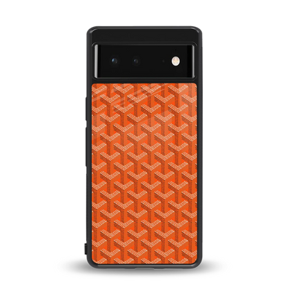 Fusion Wave Orange back phone cover | glass case for google pixel 6