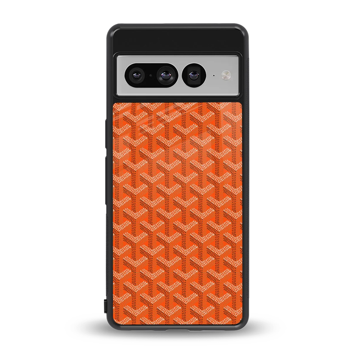 Fusion Wave Orange back phone cover | glass case for google pixel 7 pro