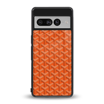 Fusion Wave Orange back phone cover | glass case for google pixel 7 pro
