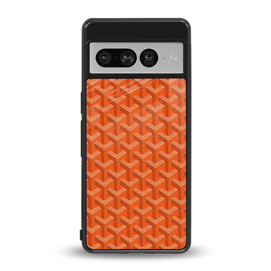 Fusion Wave Orange back phone cover | glass case for google pixel 7 pro
