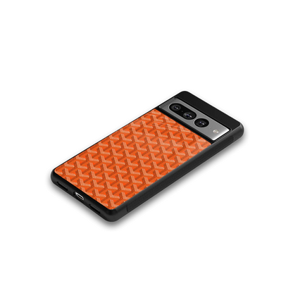 Fusion Wave Orange google pixel 7 pro mobile cover | shockproof glass phone case