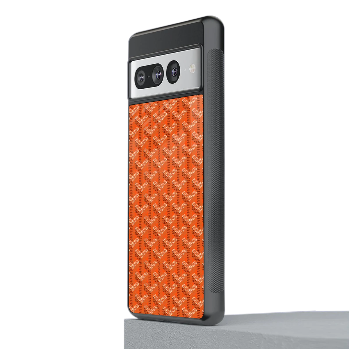 Fusion Wave Orange stylish phone case for google pixel 7 pro | glossy glass and slim fit