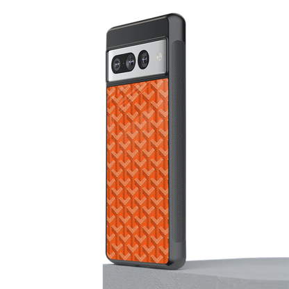 Fusion Wave Orange stylish phone case for google pixel 7 pro | glossy glass and slim fit