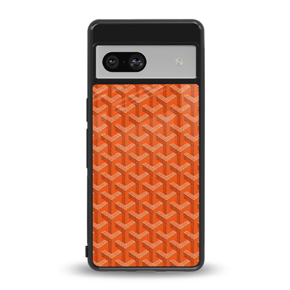 Fusion Wave Orange back phone cover | glass case for google pixel 7a