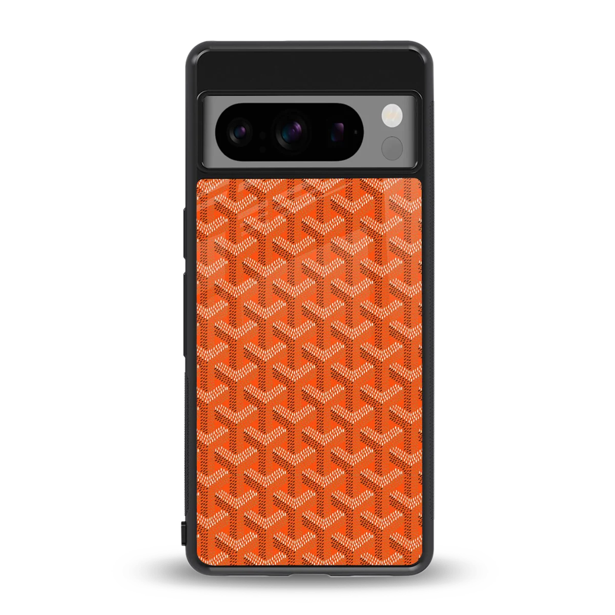 Fusion Wave Orange back phone cover | glass case for google pixel 8 pro