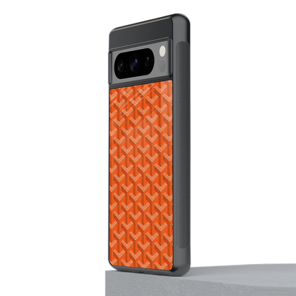 Fusion Wave Orange stylish phone case for google pixel 8 pro | glossy glass and slim fit