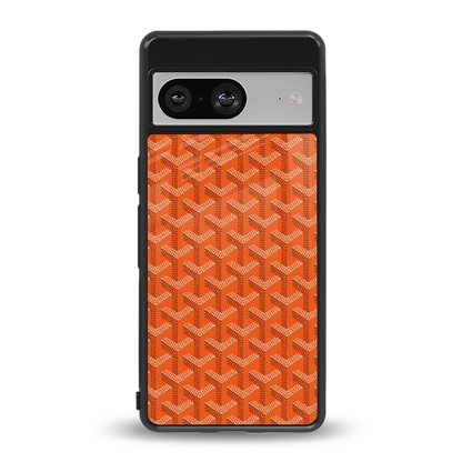 Fusion Wave Orange back phone cover | glass case for google pixel 8